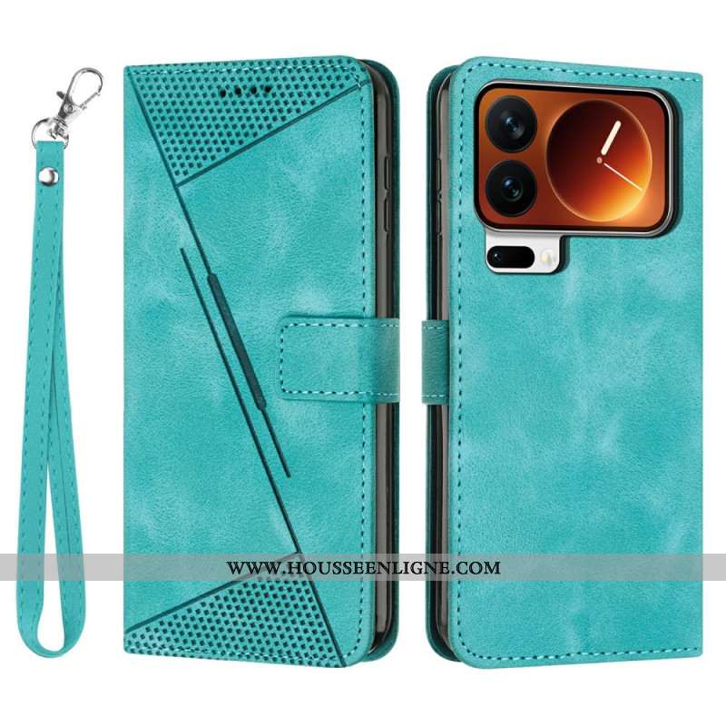 Housse Xiaomi 17 Pro Motif Triangle et Lanière