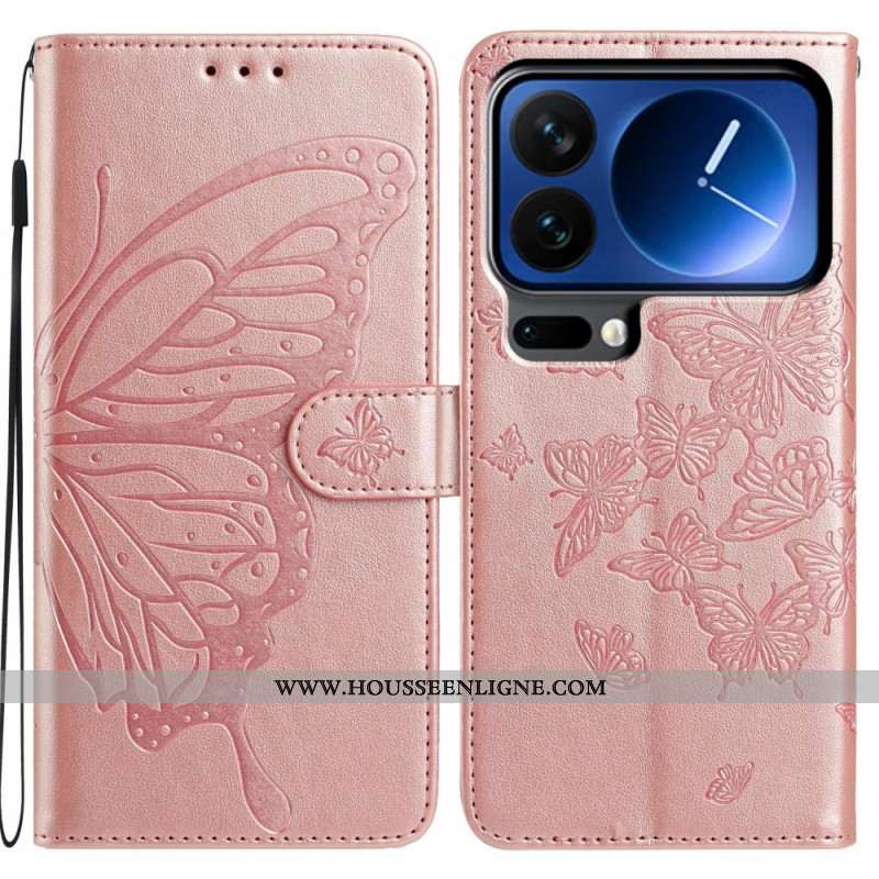 Housse Xiaomi 17 Pro Papillons Gravés