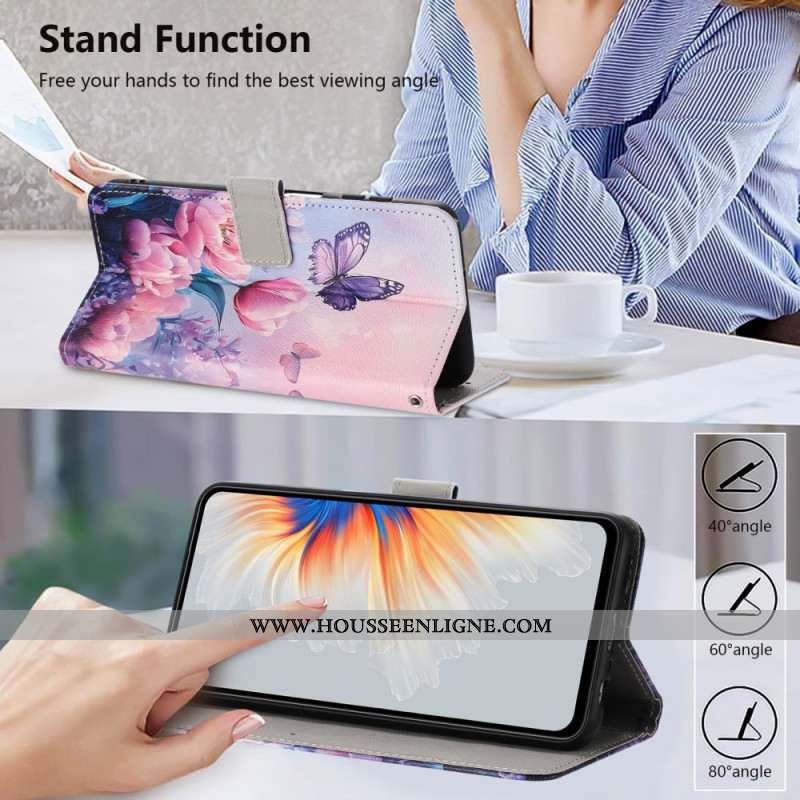 Housse Xiaomi 17 Pro Papillons et Fleurs Roses