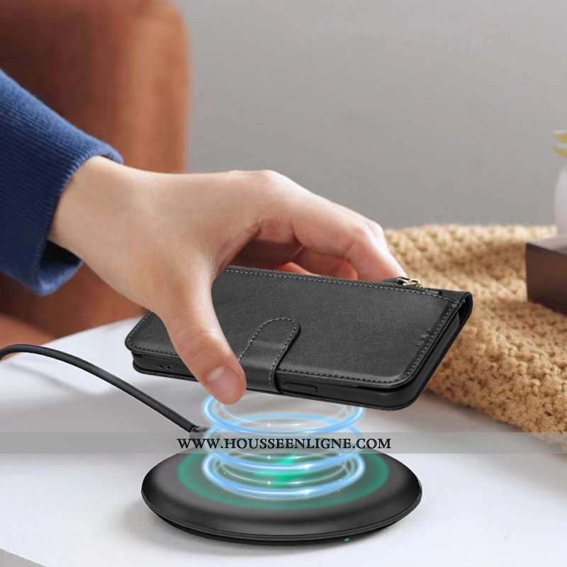 Housse Xiaomi 17 Pro Poche Zippée et Multiples Porte-Cartes