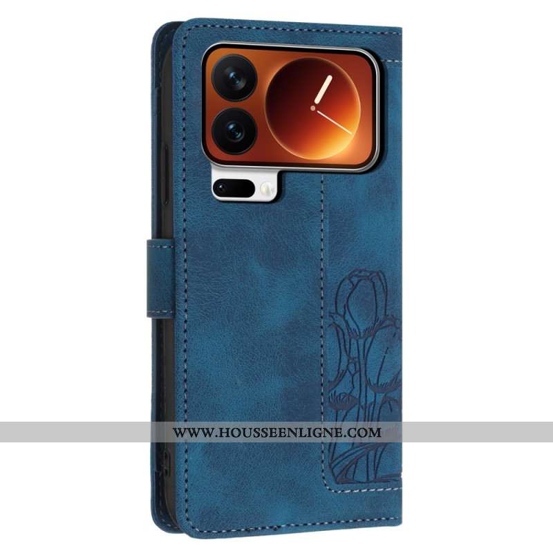 Housse Xiaomi 17 Pro Portefeuille Design Tulipes