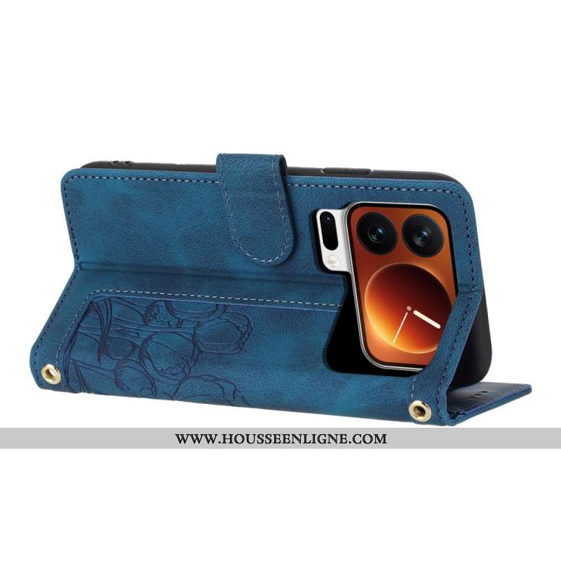 Housse Xiaomi 17 Pro Portefeuille Design Tulipes