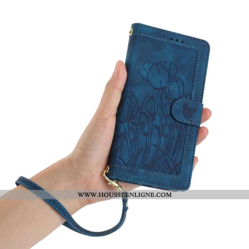 Housse Xiaomi 17 Pro Portefeuille Design Tulipes