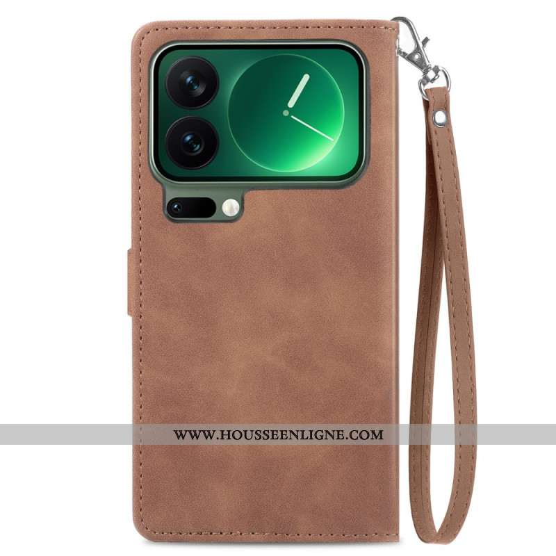 Housse Xiaomi 17 Pro Portefeuille Motif Dentelle