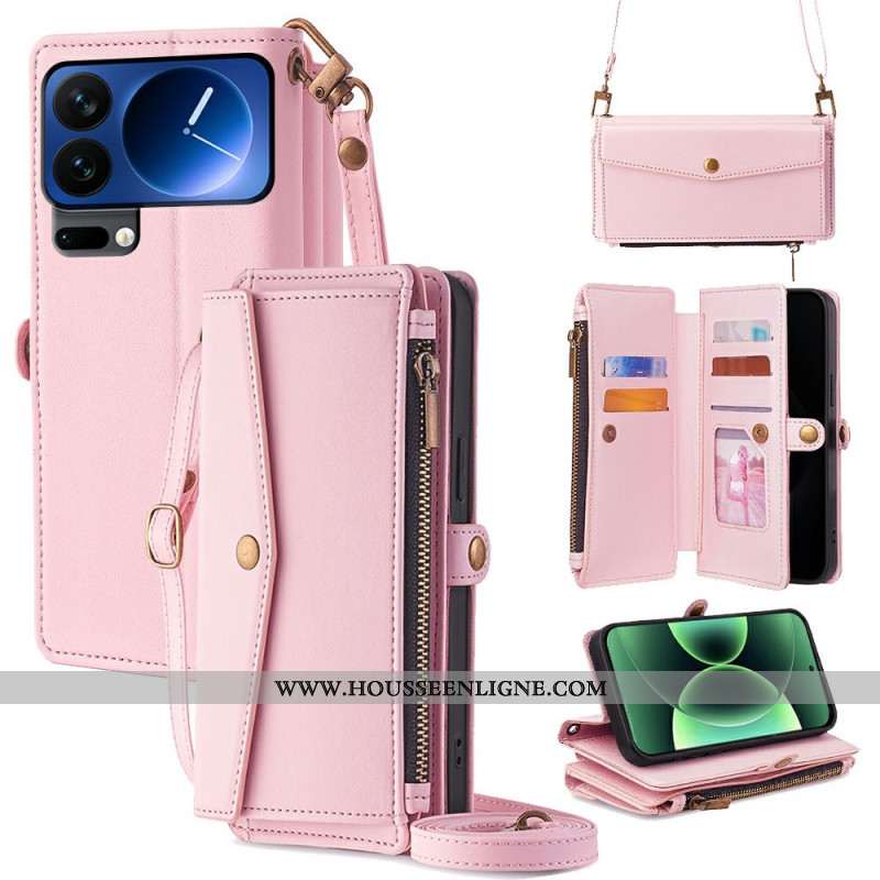 Housse Xiaomi 17 Pro Portefeuille et Bandoulière