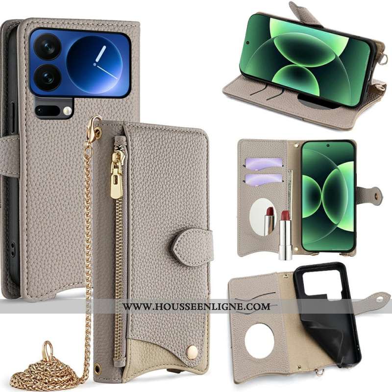 Housse Xiaomi 17 Pro Portefeuille et Chaînette