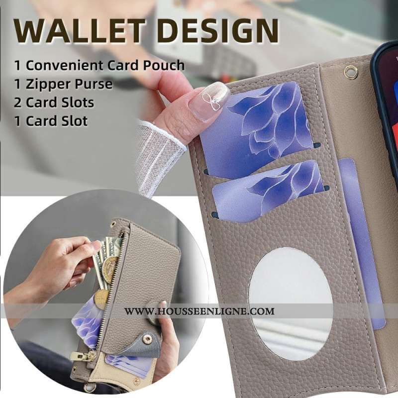 Housse Xiaomi 17 Pro Portefeuille et Chaînette