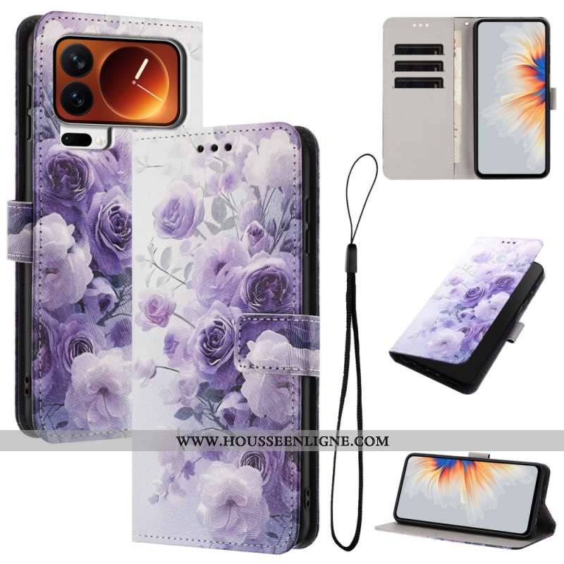 Housse Xiaomi 17 Pro Roses Violettes