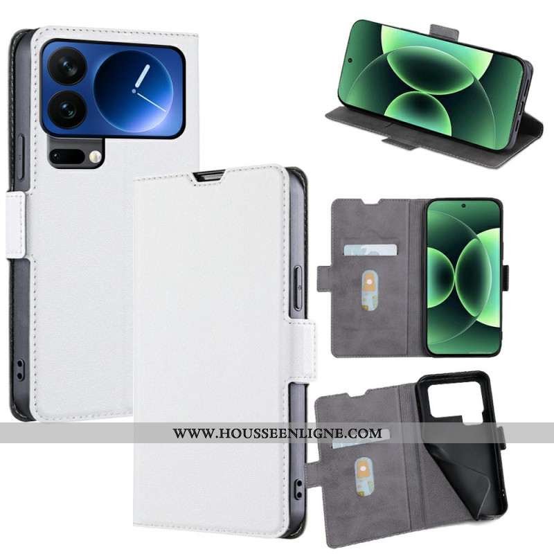 Housse Xiaomi 17 Pro Simili Cuir Double Fermoir