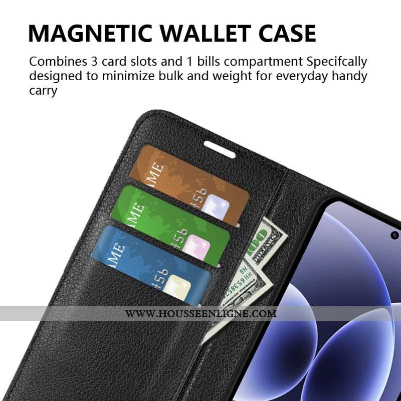 Housse Xiaomi 17 Simili Cuir Litchi Classique