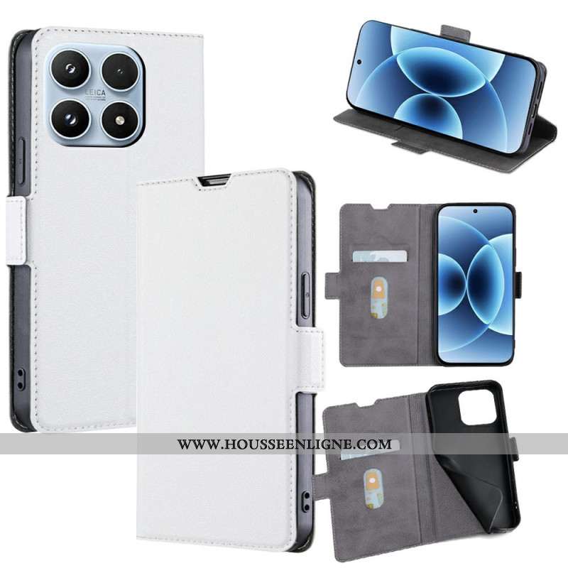 Housse Xiaomi 17 Simili Cuir et Double Fermoir