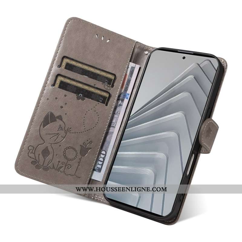 Housse Xiaomi Redmi Note 14 4G Abeille et Chat