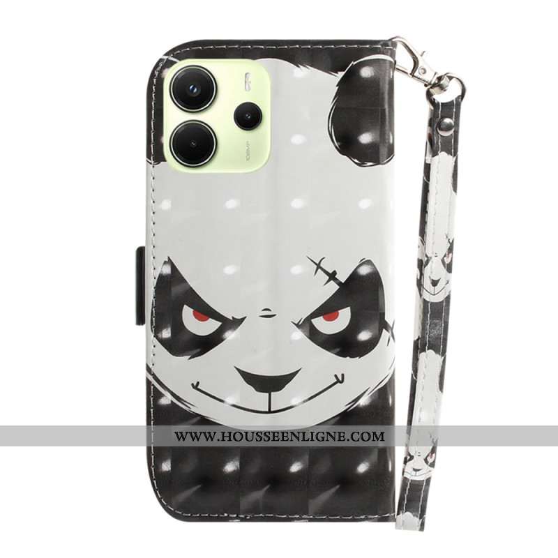 Housse Xiaomi Redmi Note 14 4G Angry Panda à Lanière
