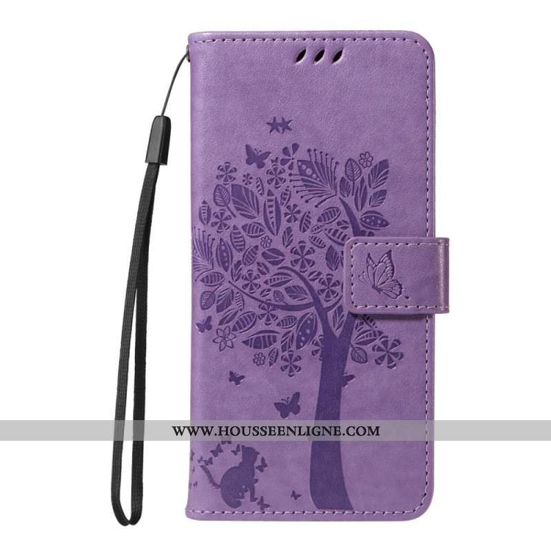 Housse Xiaomi Redmi Note 14 4G Arbre et Chat