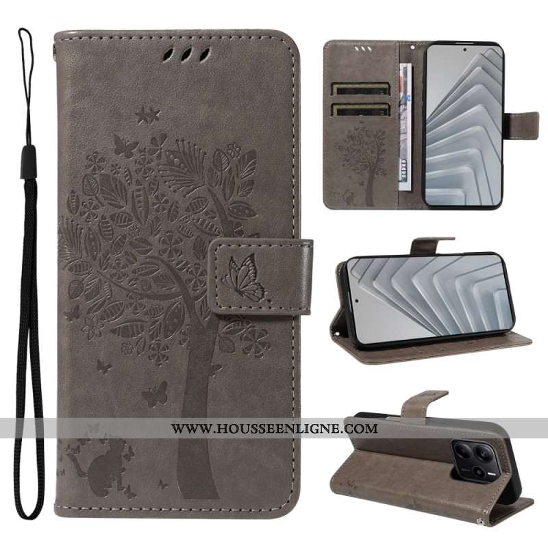 Housse Xiaomi Redmi Note 14 4G Arbre et Chat