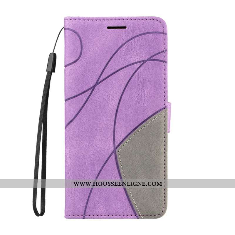 Housse Xiaomi Redmi Note 14 4G Bicolore Lignes Ondulées