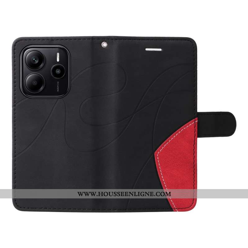 Housse Xiaomi Redmi Note 14 4G Bicolore Lignes Ondulées