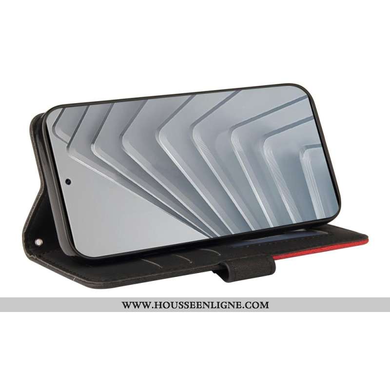 Housse Xiaomi Redmi Note 14 4G Bicolore Lignes Ondulées