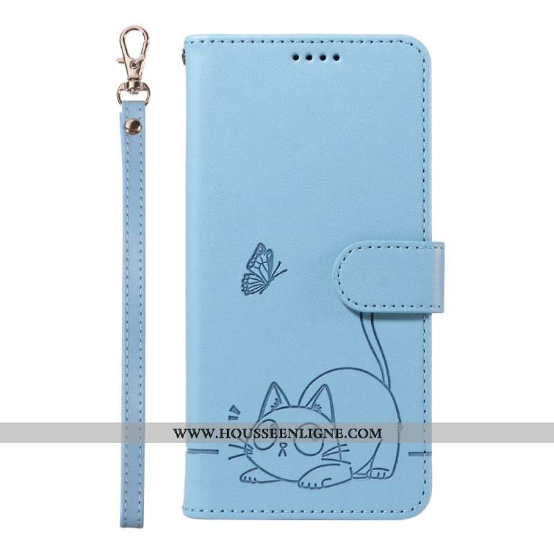 Housse Xiaomi Redmi Note 14 4G Chat Fun à Lanière