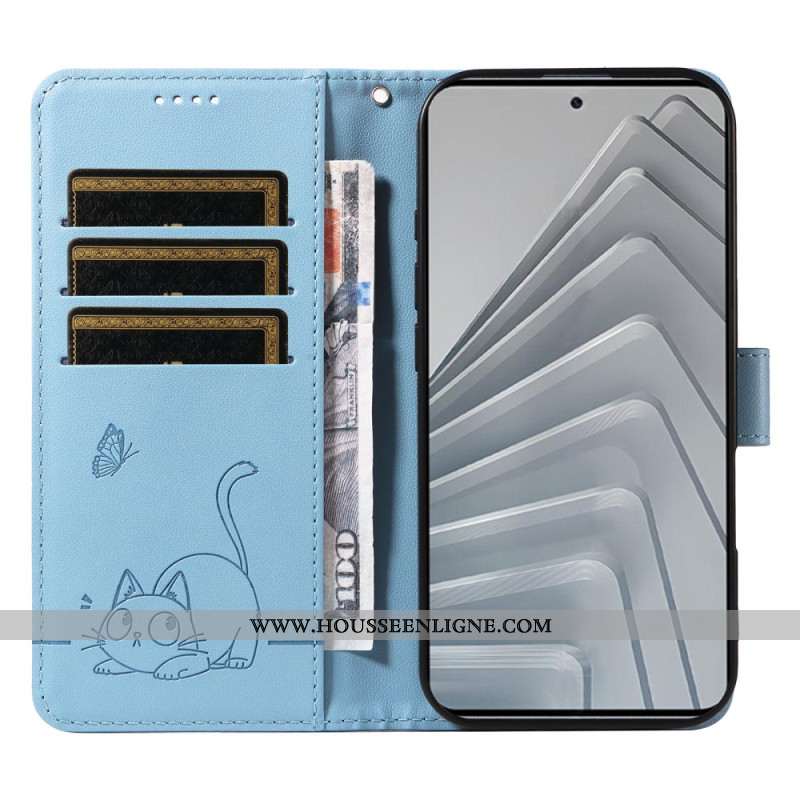 Housse Xiaomi Redmi Note 14 4G Chat Fun à Lanière