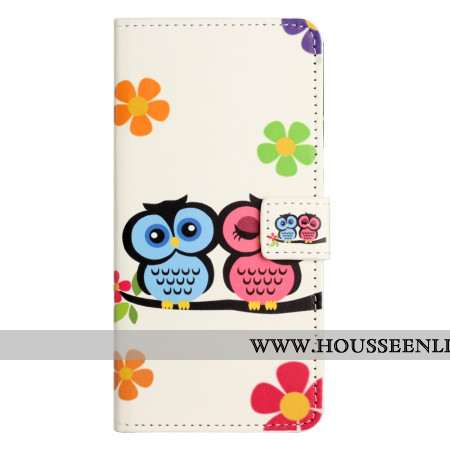 Housse Xiaomi Redmi Note 14 4G Couple de Hiboux