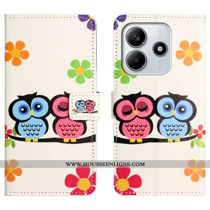Housse Xiaomi Redmi Note 14 4G Couple de Hiboux