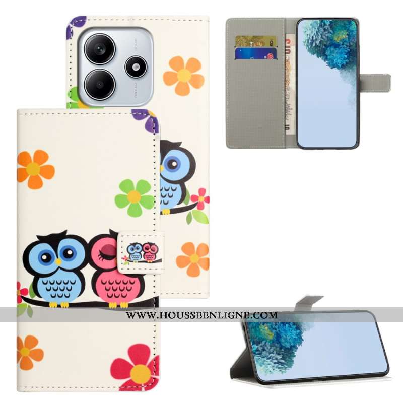 Housse Xiaomi Redmi Note 14 4G Couple de Hiboux