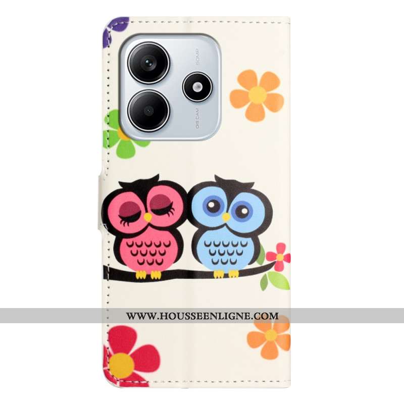 Housse Xiaomi Redmi Note 14 4G Couple de Hiboux