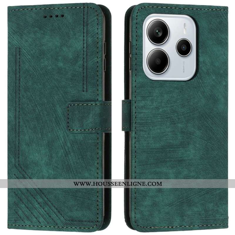 Housse Xiaomi Redmi Note 14 4G Design Lignes Rétro