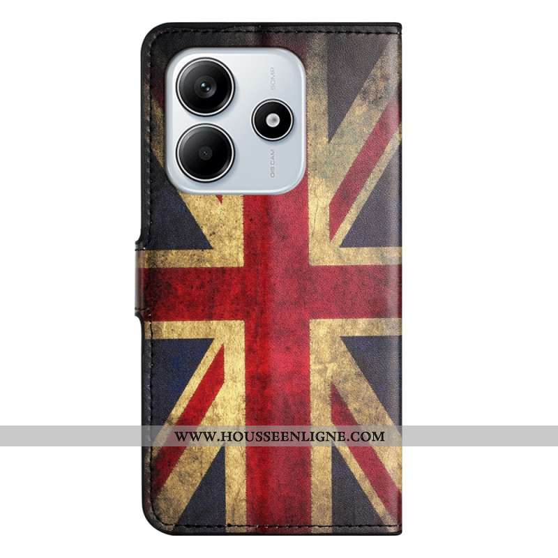 Housse Xiaomi Redmi Note 14 4G Drapeau Anglais Vintage