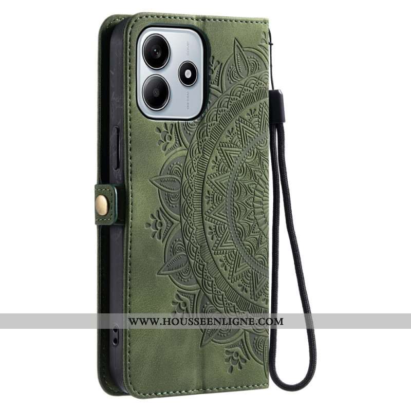 Housse Xiaomi Redmi Note 14 4G Effet Daim Mandala Soleil