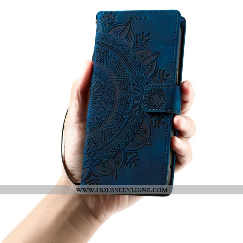 Housse Xiaomi Redmi Note 14 4G Effet Daim avec Lanière