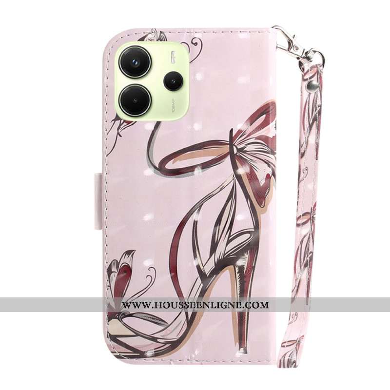 Housse Xiaomi Redmi Note 14 4G Escarpin à Lanière