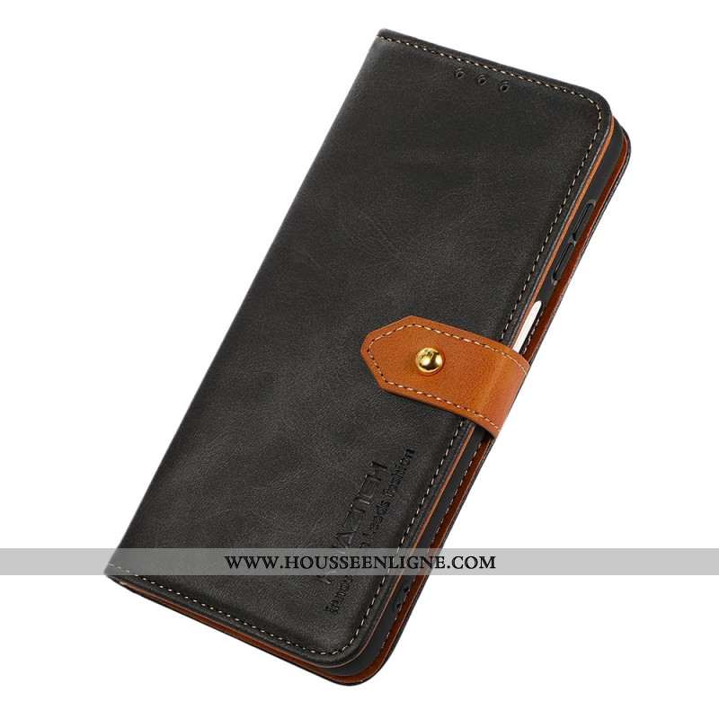 Housse Xiaomi Redmi Note 14 4G Fermoir Doré KHAZNEH