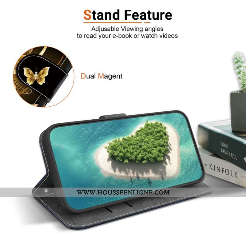 Housse Xiaomi Redmi Note 14 4G Fleur Doré