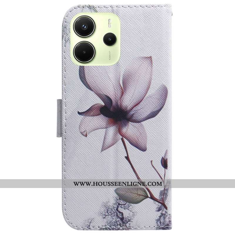 Housse Xiaomi Redmi Note 14 4G Fleur Rose