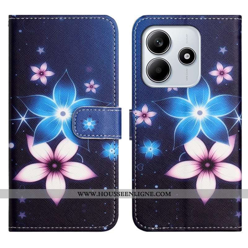 Housse Xiaomi Redmi Note 14 4G Fleurs Lunaires