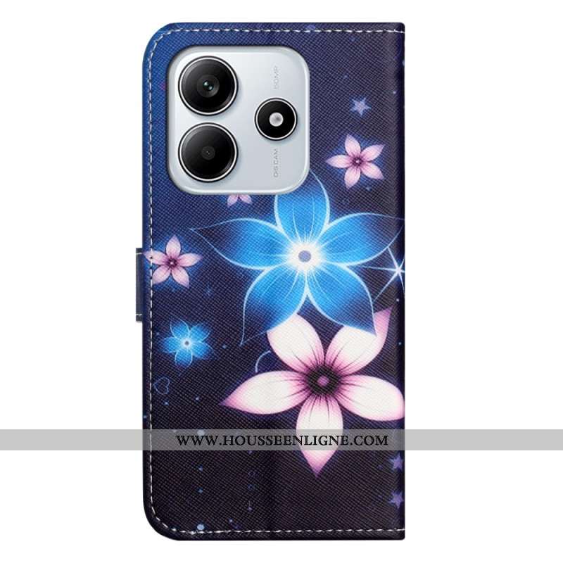 Housse Xiaomi Redmi Note 14 4G Fleurs Lunaires