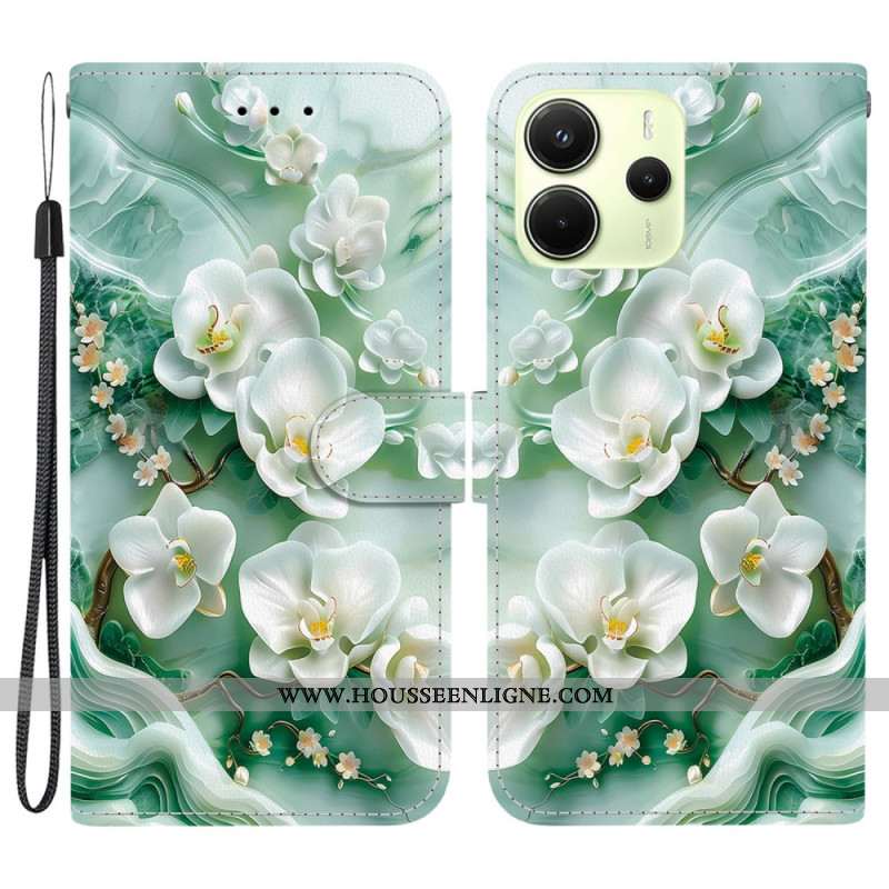 Housse Xiaomi Redmi Note 14 4G Fleurs de Jade