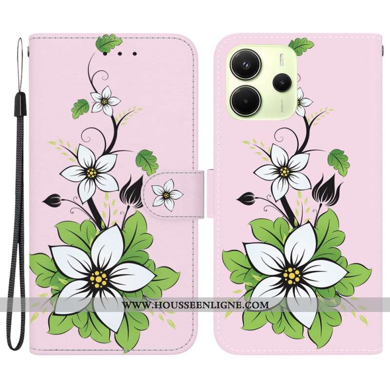 Housse Xiaomi Redmi Note 14 4G Fleurs de Lys
