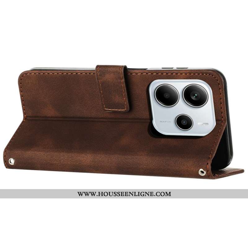 Housse Xiaomi Redmi Note 14 4G Lignes Géométriques à Lanière