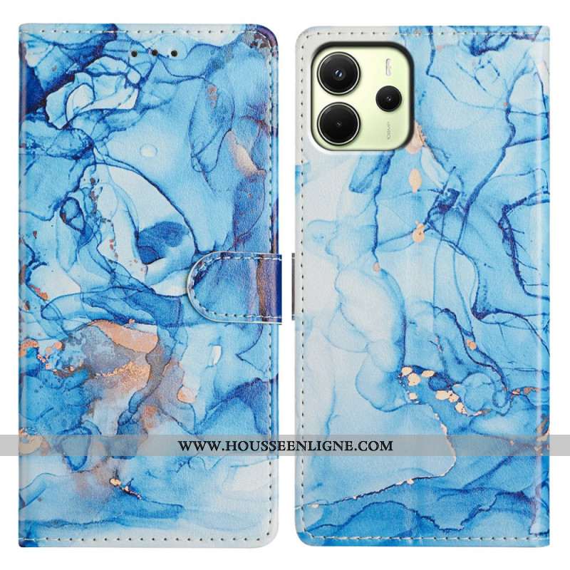 Housse Xiaomi Redmi Note 14 4G Marbre Bleu