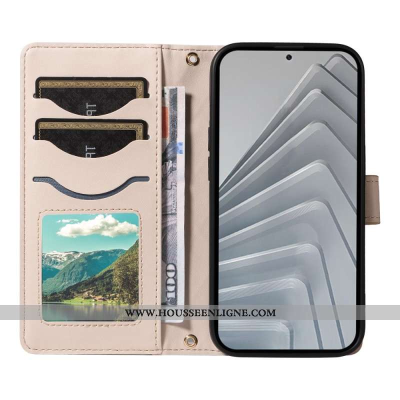 Housse Xiaomi Redmi Note 14 4G Matelassée avec Lanière et bandoulière