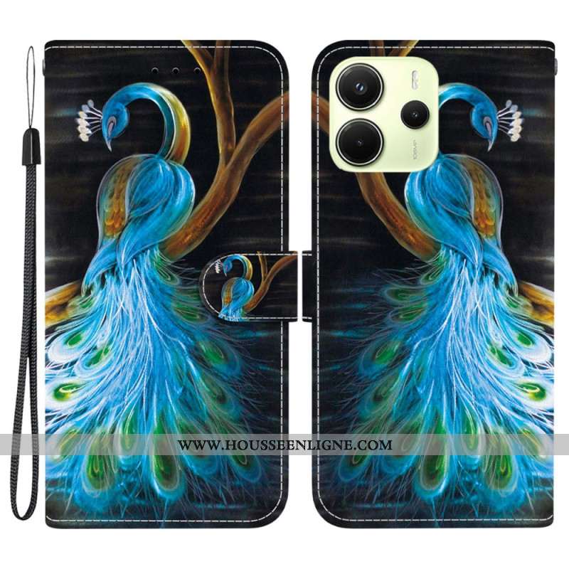 Housse Xiaomi Redmi Note 14 4G Motif Paon