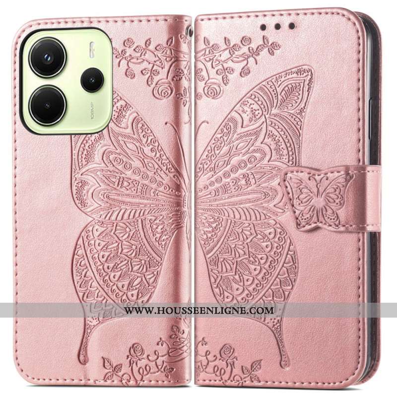 Housse Xiaomi Redmi Note 14 4G Papillon Baroque