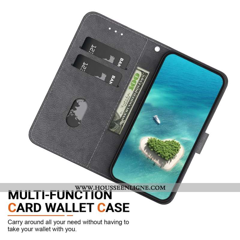 Housse Xiaomi Redmi Note 14 4G Papillon Bleu et Fleurs