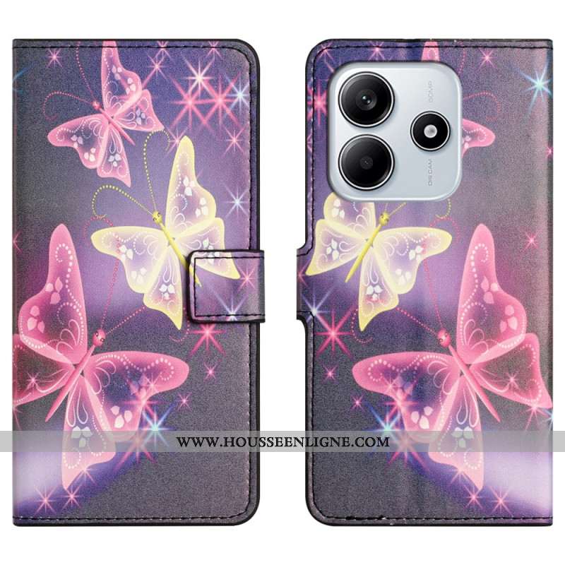 Housse Xiaomi Redmi Note 14 4G Papillons Lumineux