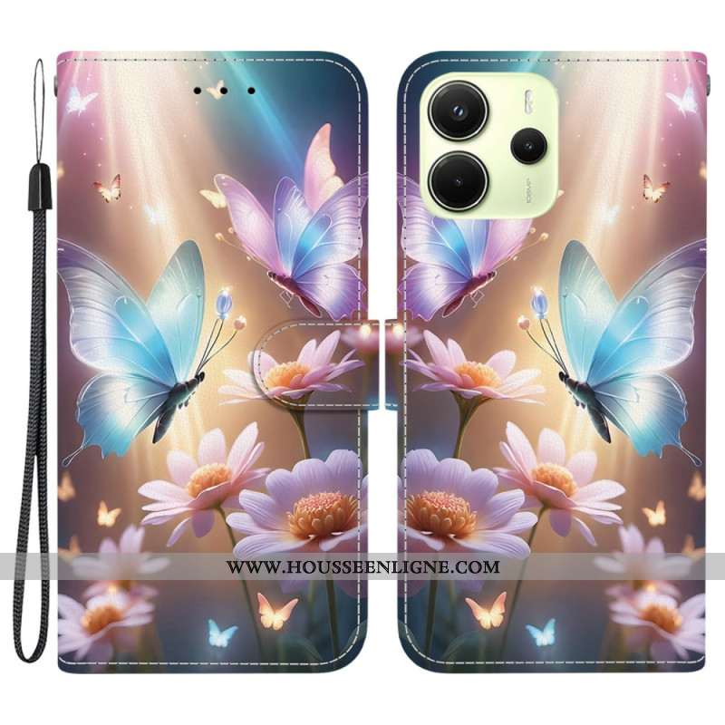 Housse Xiaomi Redmi Note 14 4G Papillons Sous la Lumière