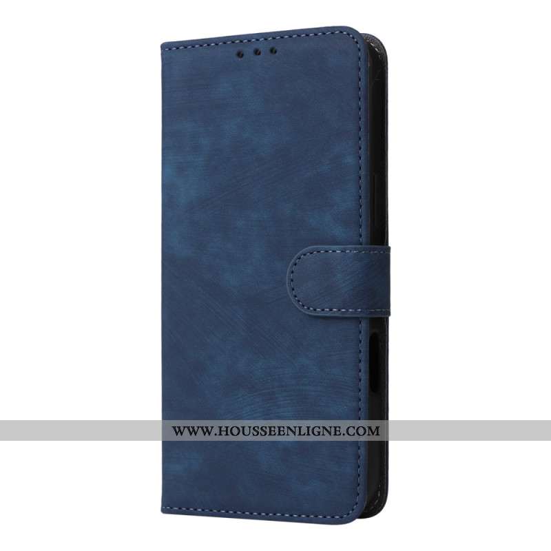 Housse Xiaomi Redmi Note 14 4G Protection RFID Effet Daim à Lanière