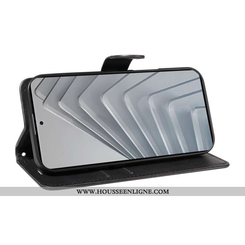 Housse Xiaomi Redmi Note 14 4G Simili Cuir Uni à Lanière